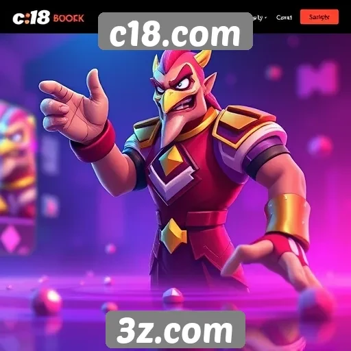 Experiência do usuário no site de jogos c18.com